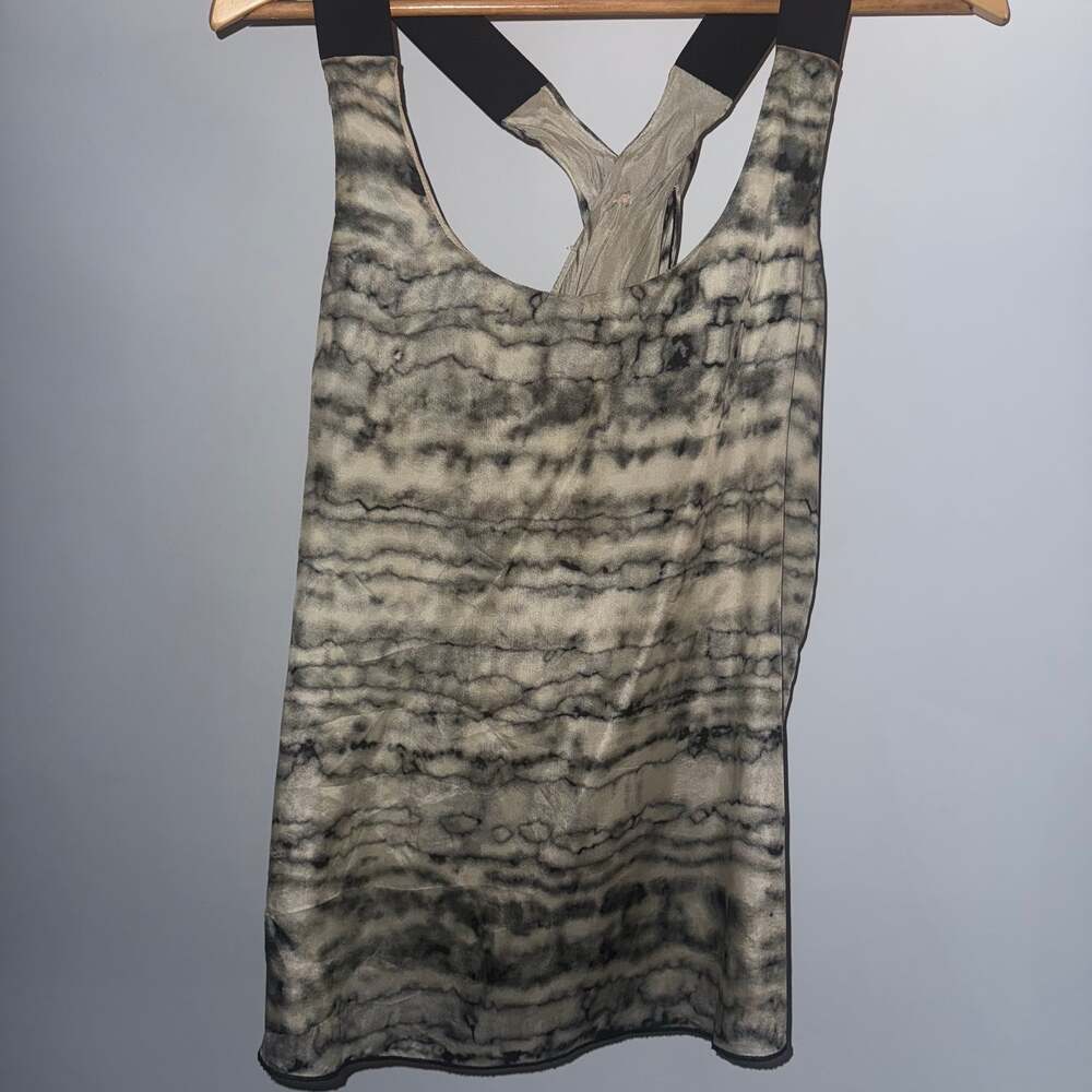 Nation LTD Veronica Bias Tank Tie Dye Hammered Satin Top